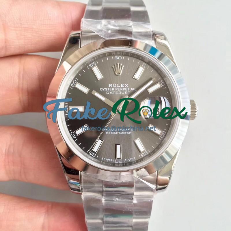 Replica Rolex Datejust II 126300 41MM N Stainless Steel Anthracite Dial Swiss 3235