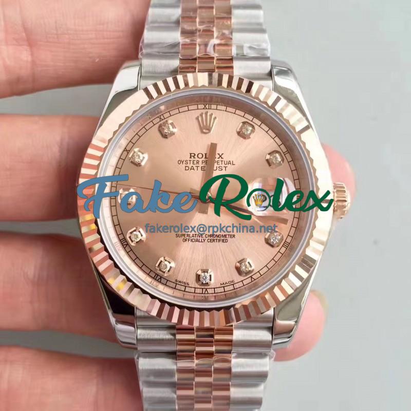 Replica Rolex Datejust II 116333 41MM N Stainless Steel & Rose Gold Rose Gold Dial Swiss 3235