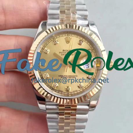 Replica Rolex Datejust II 116333 41MM EW Stainless Steel & Yellow Gold Champagne Dial Swiss 3136