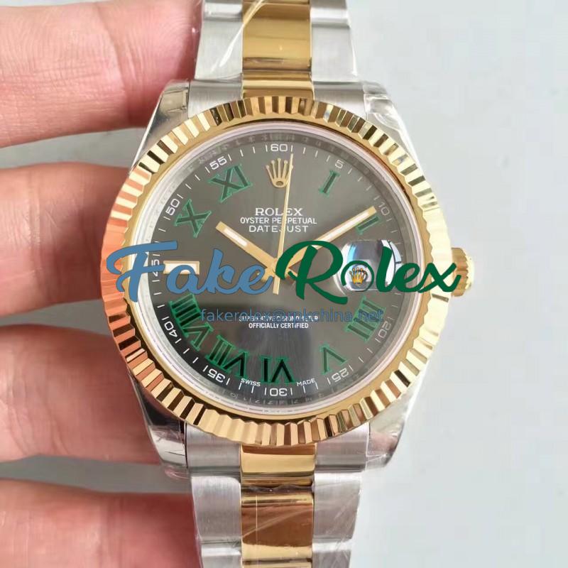 Replica Rolex Datejust II 116333 41MM EW Stainless Steel & Yellow Gold Anthracite Dial Swiss 3136