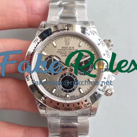 Replica Rolex Daytona Cosmograph 116509 JH Stainless Steel Silver Dial Swiss 4130 Run 6@SEC
