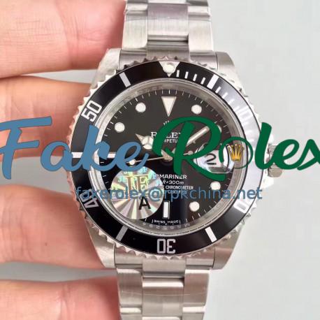 Replica Rolex Submariner Date 16610 JF V2 Stainless Steel Black Dial Swiss 3135