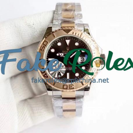 Replica Rolex Yacht-Master 40 116621 JF Stainless Steel & Rose Gold Chocolate Dial Swiss 2836-2