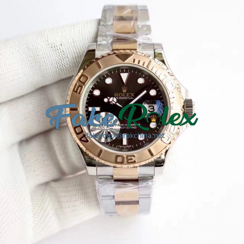 Replica Rolex Yacht-Master 40 116621 JF Stainless Steel & Rose Gold Chocolate Dial Swiss 2836-2