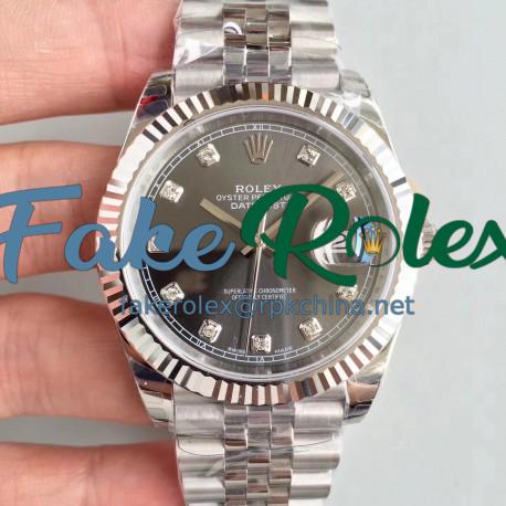Replica Rolex Datejust II 126334 41MM 2018 EW Stainless Steel Anthracite Dial Swiss 3235