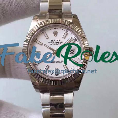 Replica Rolex Datejust II 116334 2018 41MM EW Stainless Steel White Dial Swiss 3136
