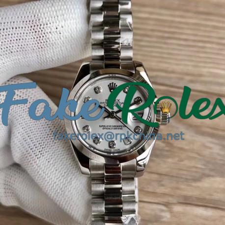 Replica Rolex Lady Datejust 28 279166 28MM WF Stainless Steel Silver Dial Swiss 2671