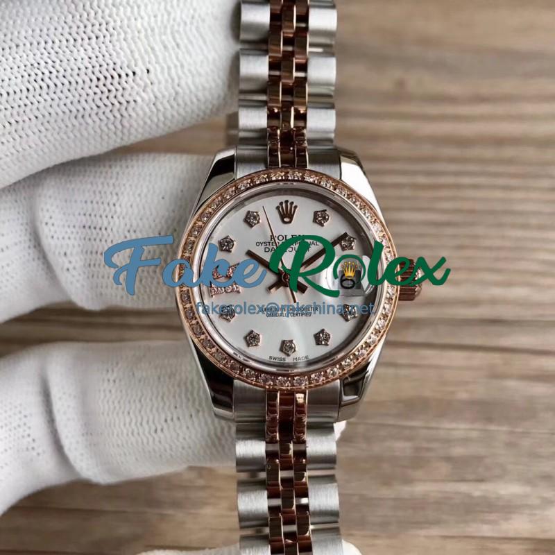 Replica Rolex Lady Datejust 28 279381RBR 28MM WF Stainless Steel & Rose Gold Mother Of Pearl Dial Swiss 2671