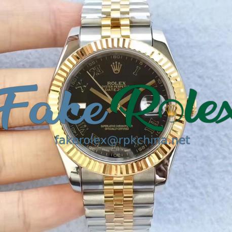 Replica Rolex Datejust II 126333 41MM N Stainless Steel & Yellow Gold Black Dial Swiss 2836-2
