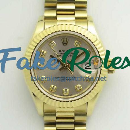 Replica Rolex Lady Datejust 28 279178 28MM BP Yellow Gold Silver Dial Swiss 2671