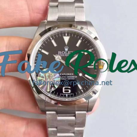 Replica Rolex Explorer 214270 JF V3 Stainless Steel Black Dial Swiss 3132