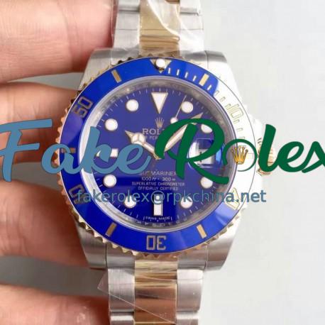 Replica Rolex Submariner Date 116613LB 2018 N V8S 24K Yellow Gold Wrapped & Stainless Steel Blue Dial Swiss 3135