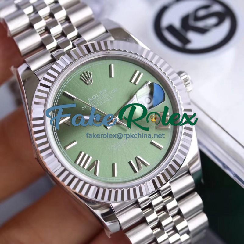 Replica Rolex Datejust II 126334 41MM KS Stainless Steel Green Dial Swiss 2836-2