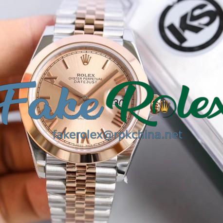Replica Rolex Datejust II 116333 41MM KS Stainless Steel & Rose Gold Rose Gold Dial Swiss 2836-2