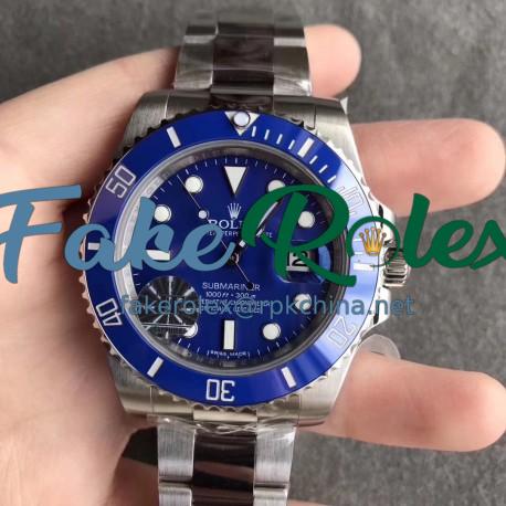 Replica Rolex Submariner Date 116619LB JF Stainless Steel Blue Dial Swiss 2824-2