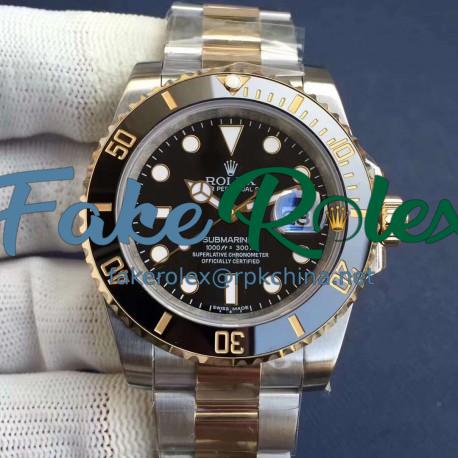 Replica Rolex Submariner Date 116613LN N V8S 24K Yellow Gold Wrapped & Stainless Steel Black Dial Swiss 3135