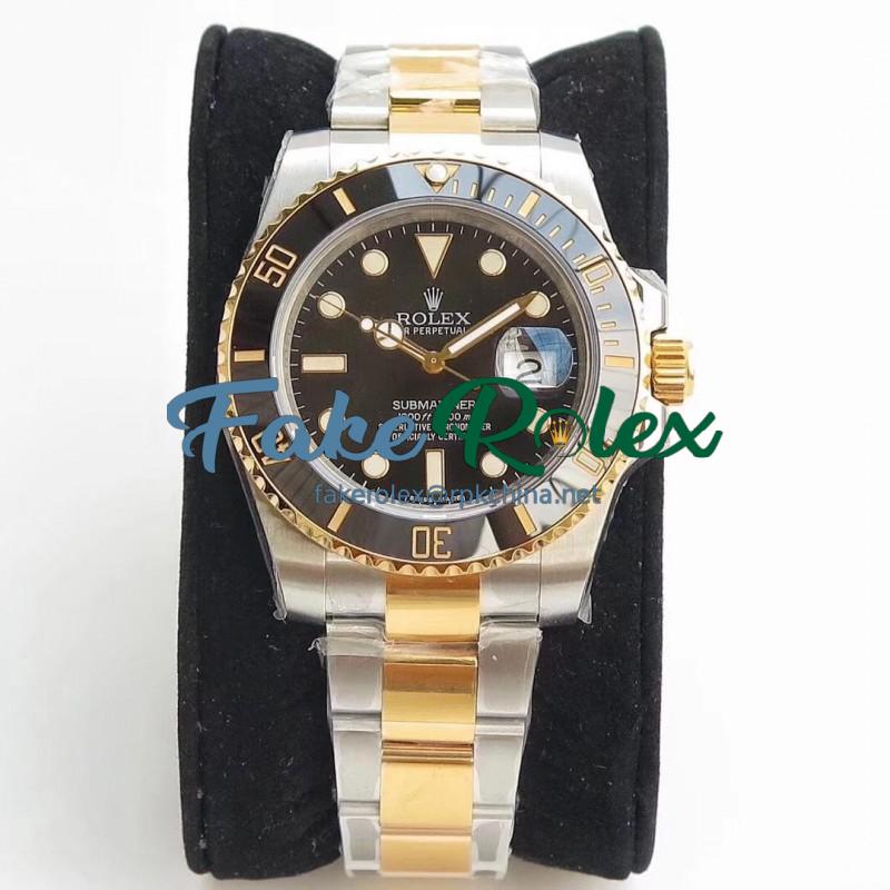 Replica Rolex Submariner Date 116613LN VR 18K Yellow Gold Wrapped & Stainless Steel Black Dial Swiss 2836-2