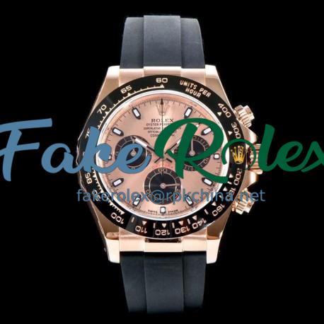 Replica Rolex Daytona Cosmograph 116515LN AR V2 Rose Gold Plated Stainless Steel 904L Rose Gold Dial Swiss 4130 Run 6@SEC