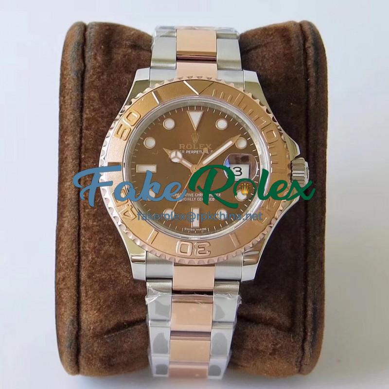 Replica Rolex Yacht-Master 40 116621 VR Stainless Steel & Rose Gold Chocolate Dial Swiss 2836-2