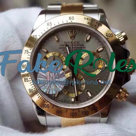 Replica Rolex Daytona Cosmograph 116503  JF Yellow Gold & Stainless Steel Anthracite Dial Swiss 7750 Run 6@SEC