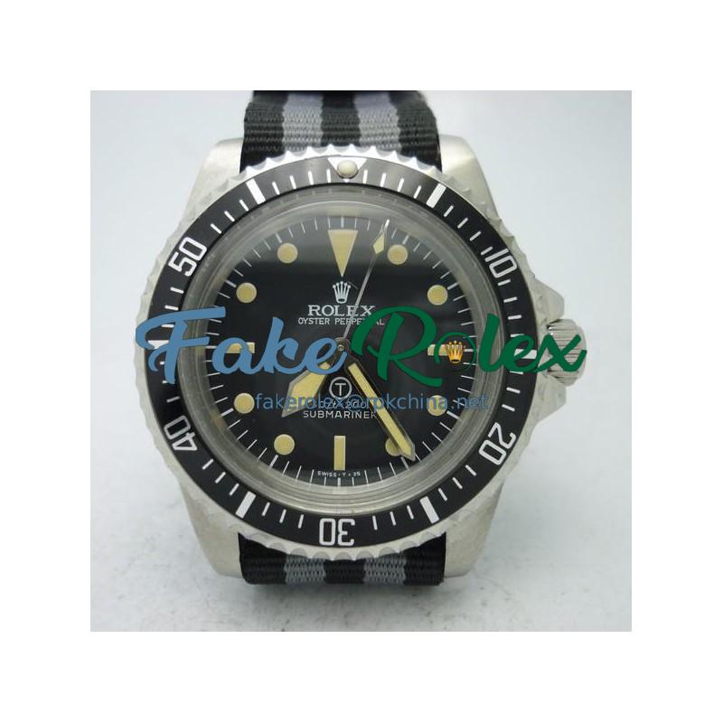 Replica Rolex Submariner T Military 5517 LF Stainless Steel Black Dial Swiss 2836-2