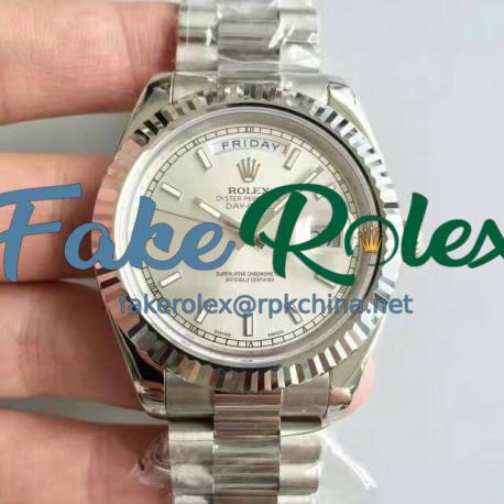 Replica Rolex Day-Date II 218239 41MM V6 Stainless Steel Sundust Dial Swiss 2836-2