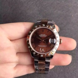 Replica Rolex Lady Datejust 31 178341 31MM V5 Stainless Steel & Rose Gold Chocolate Dial Swiss 2836-2