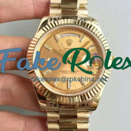 Replica Rolex Day-Date 40 228238 40MM KW Yellow Gold Champagne Dial Swiss 3255