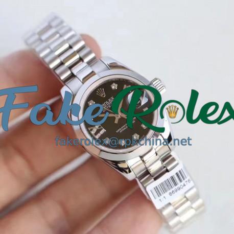 Replica Rolex Lady Datejust 28 279160 28MM N Stainless Steel Black Dial Swiss 2671